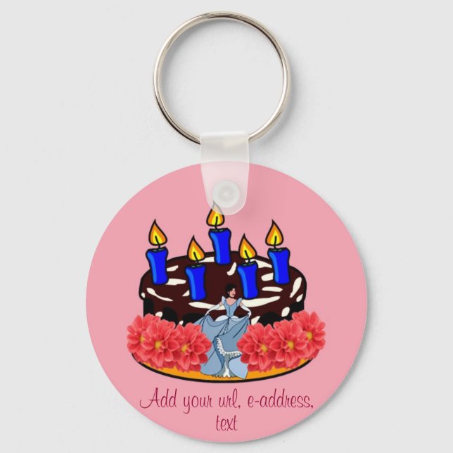 Valentine Cake Key Ring (Front)