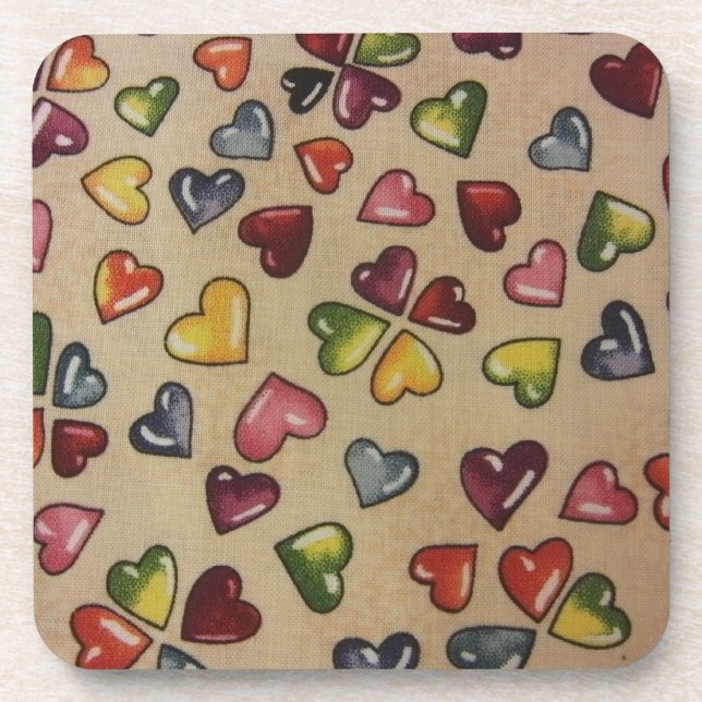 Valentine Candy Hearts Coaster (Front)