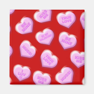 Valentine Candy Hearts Magnet