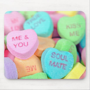Valentine Candy Hearts  Mouse Mat