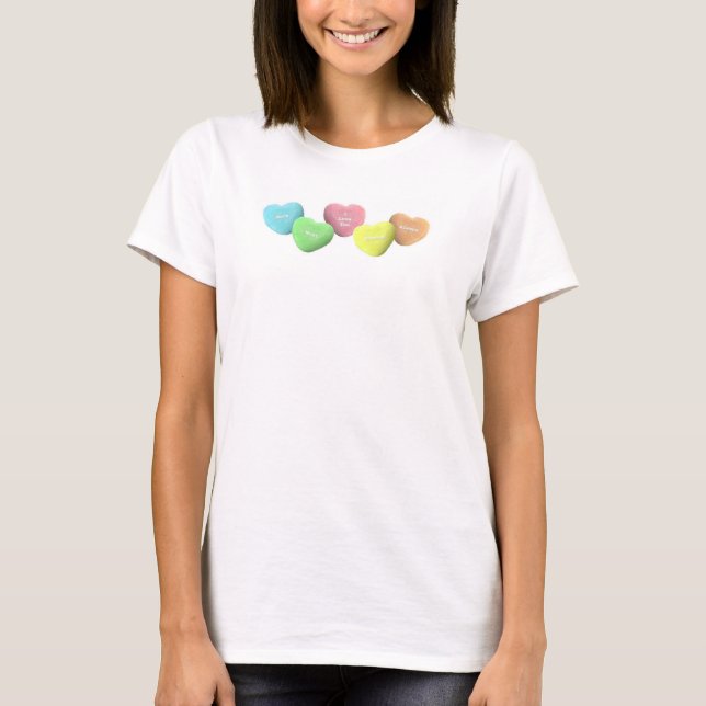 Valentine Candy Hearts T-Shirt (Front)