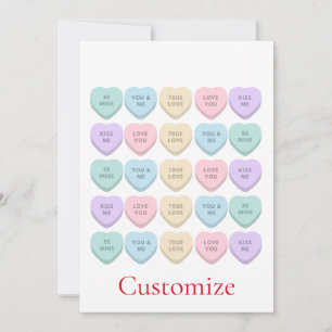 Valentine Candy Hearts Thunder_Cove Invitation