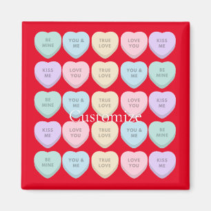 Valentine Candy Hearts Thunder_Cove Magnet