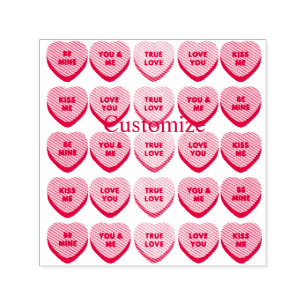 Valentine Candy Hearts Thunder_Cove Self-inking Stamp