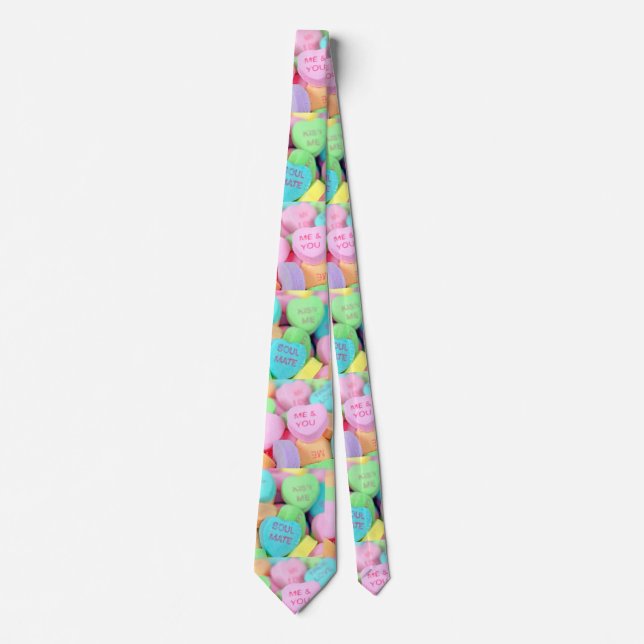 valentine candy hearts tie (Front)