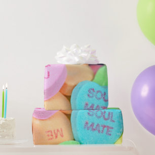 Valentine Candy Hearts Wrapping Paper