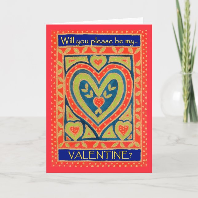 Valentine Card - Decorative Heart (Front)