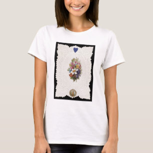 Valentine card depicting flowers, c.1840 (colour l T-Shirt