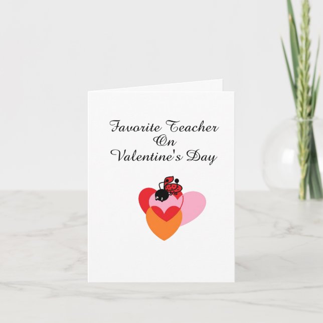 Valentine Card : Favourite Teacher  (Front)