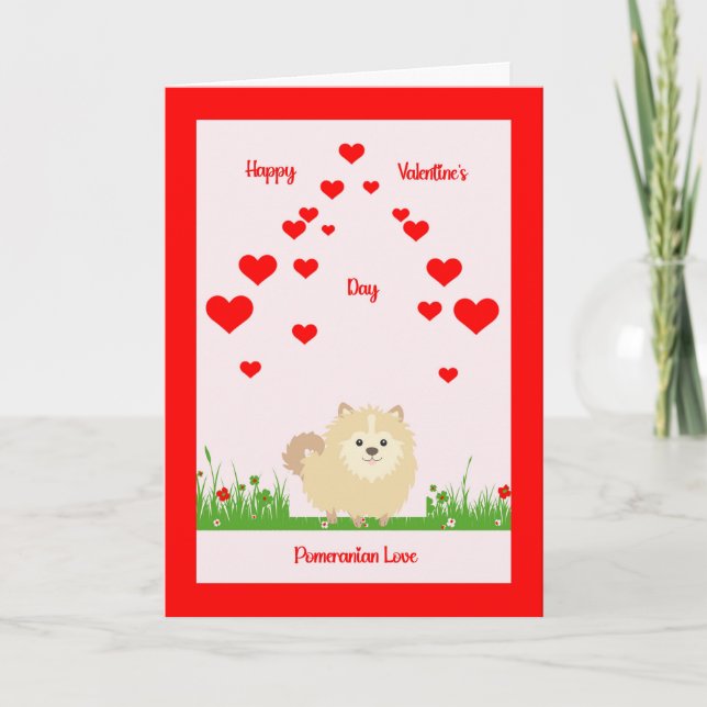 Valentine Card from Pet Pomeranian (Front)
