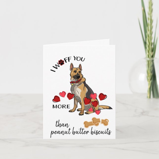 Valentine Card from Your German Shepherd Dog Love (Front)