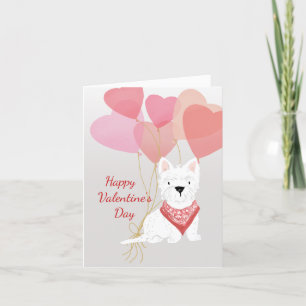 Valentine Card from your Westie Red Balloons
