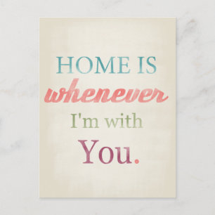 Valentine Card, Love Quote, Retro Holiday Postcard