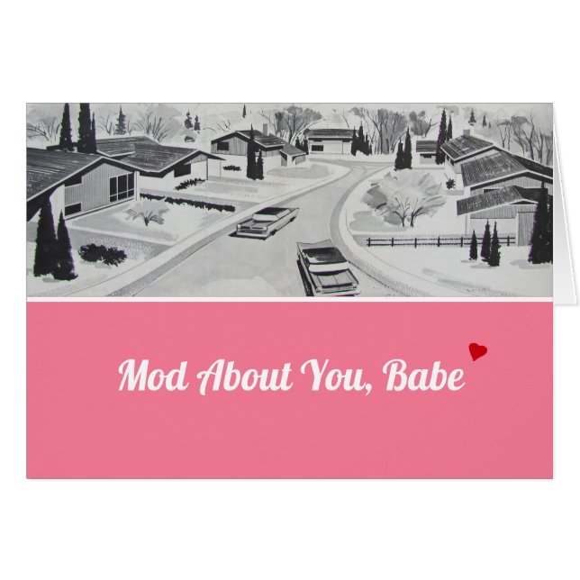 Valentine Card Mid-Century Modern (Front Horizontal)