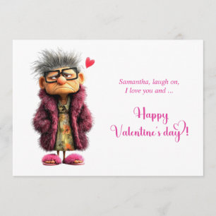 Valentine Card with Funny Love Pun Cartoon Food