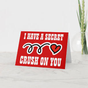 Valentine card with secret love message