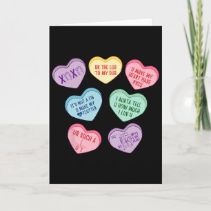 Valentine Cardiologist Hearts Candy Ekg Tech Telem Card