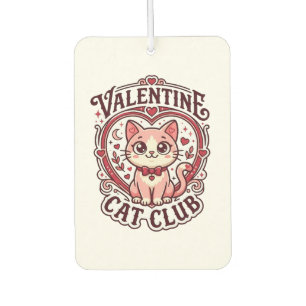 Valentine Cat Funny Cat Lover Design - Valentine C Car Air Freshener