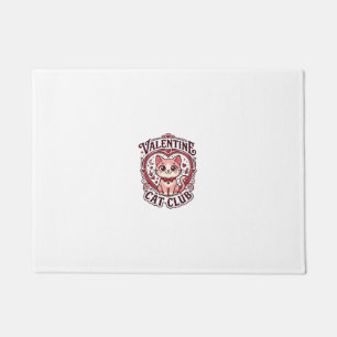 Valentine Cat Funny Cat Lover Design - Valentine C Doormat