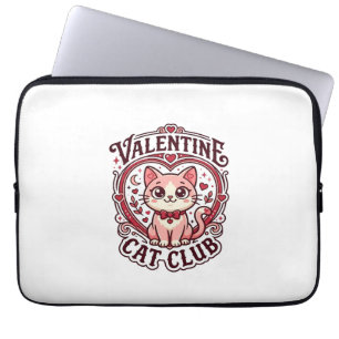 Valentine Cat Funny Cat Lover Design - Valentine C Laptop Sleeve