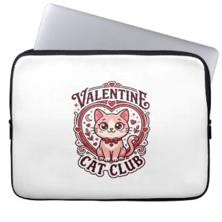 Valentine Cat Funny Cat Lover Design - Valentine C Laptop Sleeve