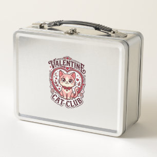 Valentine Cat Funny Cat Lover Design - Valentine C Metal Lunch Box
