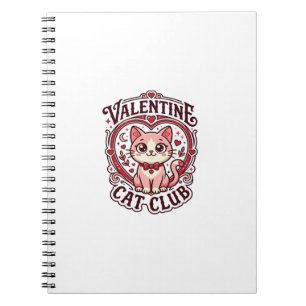 Valentine Cat Funny Cat Lover Design - Valentine C Notebook