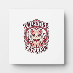Valentine Cat Funny Cat Lover Design - Valentine C Plaque