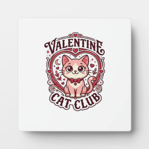 Valentine Cat Funny Cat Lover Design - Valentine C Plaque