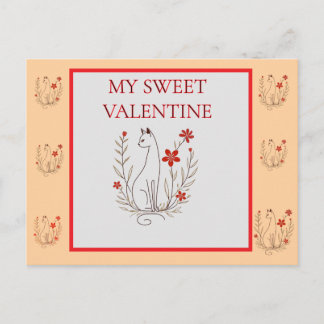 Valentine Cat Post Card