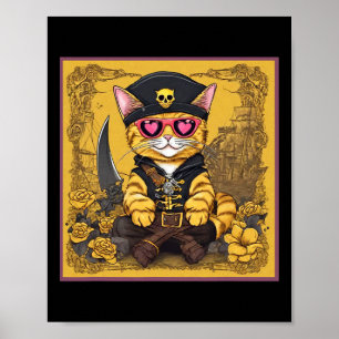 Valentine Cat Shirt Tab Poster
