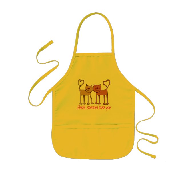Valentine Cats In Love Apron (Front)