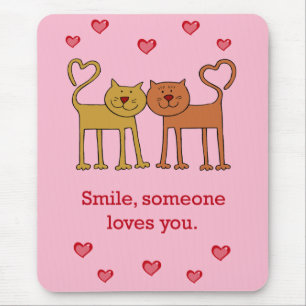 Valentine Cats In Love Mouse Pad