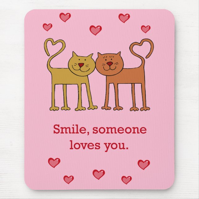 Valentine Cats In Love Mouse Pad (Front)