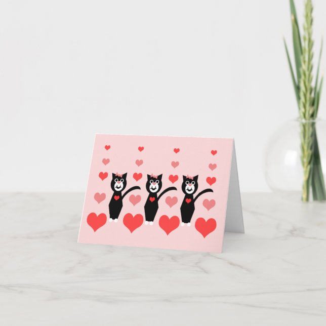 Valentine Cats Notecard (Front)
