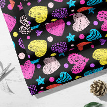 Valentine Chalk Hearts II | Valentine Gift Wrap