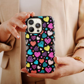 Valentine Chalk Hearts | iPhone 14 Case-Mate Case-Mate iPhone 14 Case