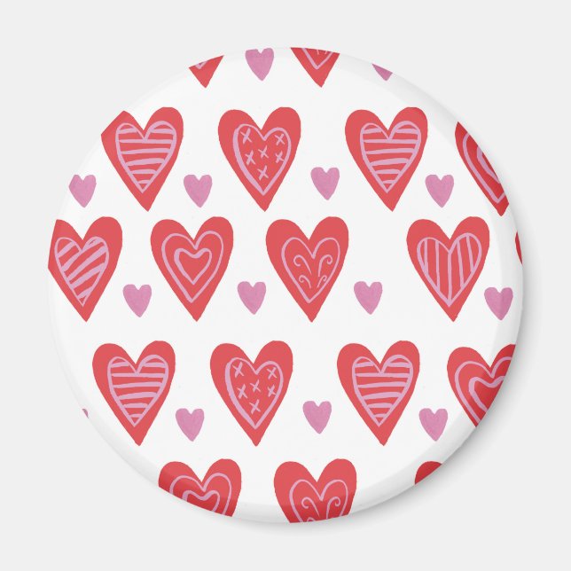 Valentine Chic Pattern Magnet (Front)