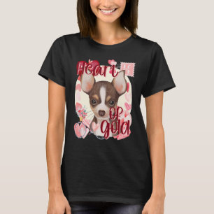 Valentine Chihuahua Dog Watercolor Southern Colors T-Shirt