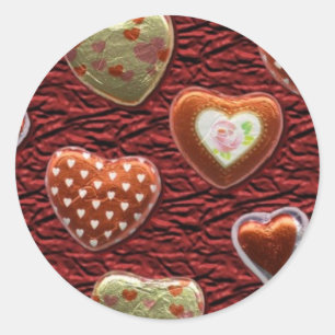 Valentine Chocolate Hearts Stickers