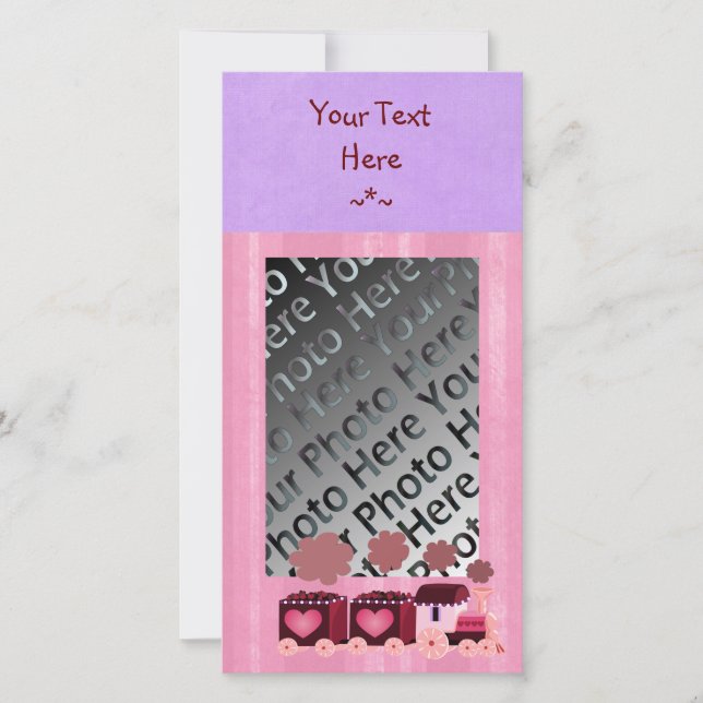 Valentine Choo Choo Train Photo Card (Front)