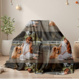 Valentine/ Christmas Gift for her Pet lovers Fleece Blanket
