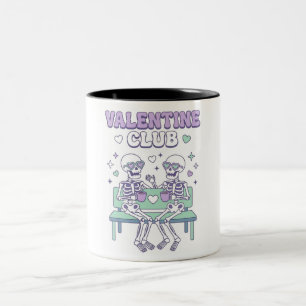Valentine Club , Funny Valentine, Valentine day Two-Tone Coffee Mug