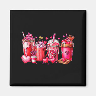 Valentine Coffee Latte Lover Heart Valentines Day Magnet