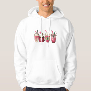 Valentine Coffee Lover Heart Women Girl Valentines Hoodie