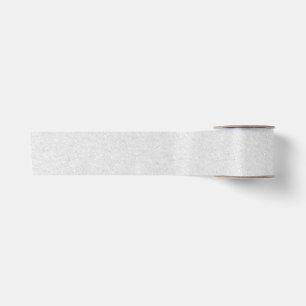 Valentine Collection Plain White Glitter Satin Ribbon