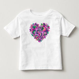 Valentine Colourful Layered Heart T-Shirt