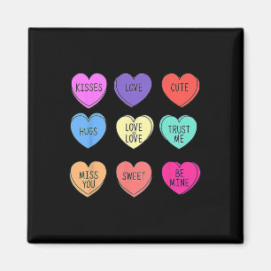 Valentine Conversation Hearts Candy Happy Valentin Magnet
