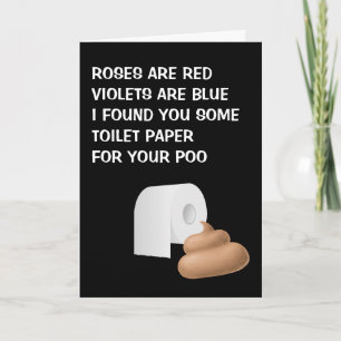 Valentine Corona Virus Humour Toilet Roll Poem Card