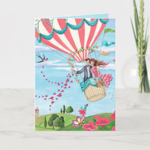 Valentine Couple Love Hearts   Greeting Card